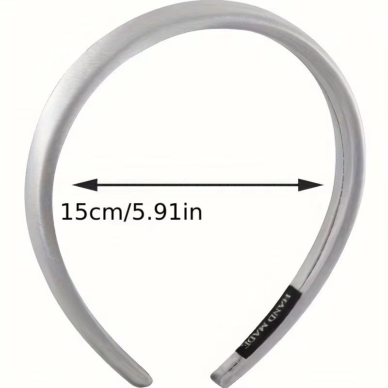 SilkTouch Solid Satin Headband  Vintage Thick Elastic Hair Hoop For Women  Girls 1