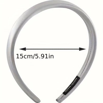 SilkTouch Solid Satin Headband  Vintage Thick Elastic Hair Hoop For Women  Girls 1