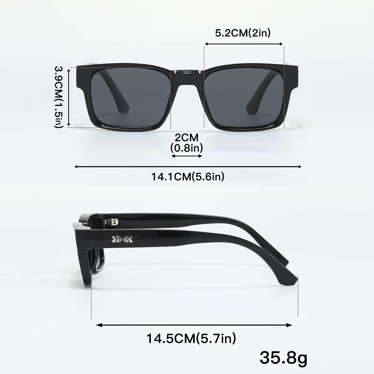 CoreShield MetalFrame Square Polarized UV400 Sunglasses  Unisex Travel  Outdoor Eyewear 3