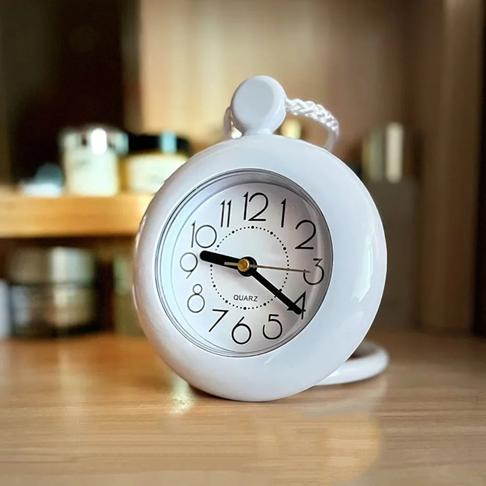 Waterproof Bathroom Clock, Hanging Table Clock, Circular Moisture proof Dual purpose Clock for Swimming Pool and Towels