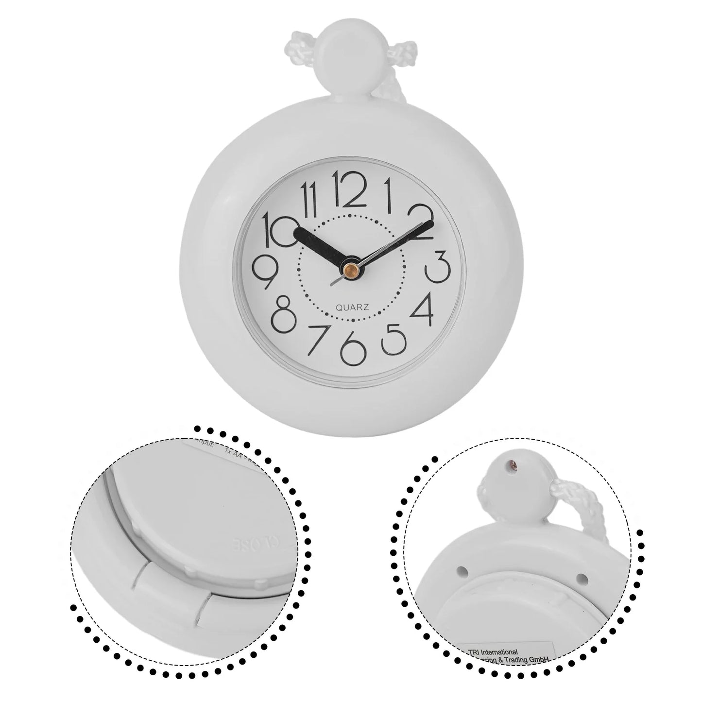 Waterproof Bathroom Clock Hanging Table Clock Circular Moisture Proof Dual Purpose Clock For Swimmi 3