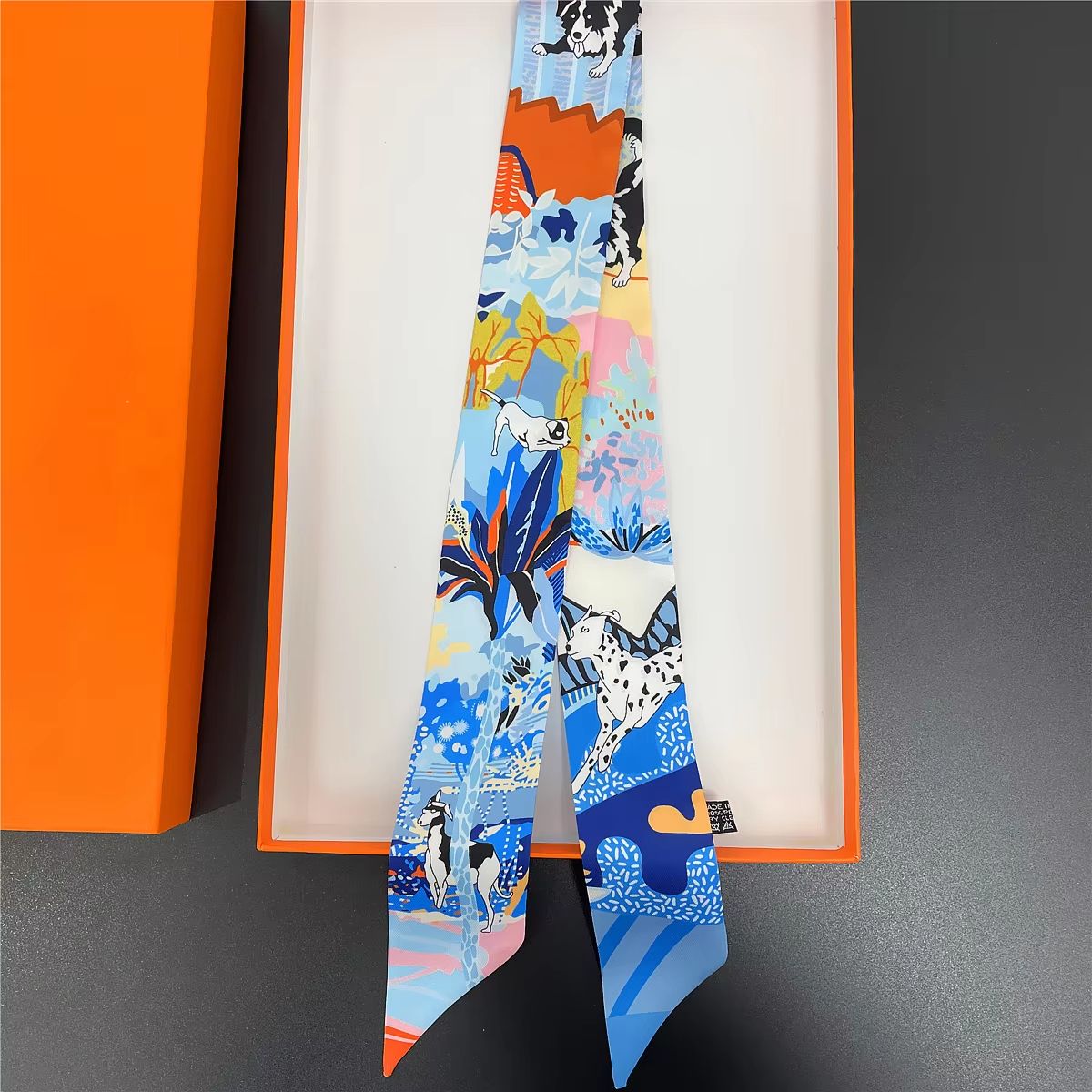 SlimRibbon MultiUse Long Scarf  Narrow Ribbon Headband  Neckerchief For Women 26
