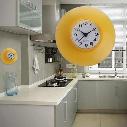 Personality Waterproof Bathroom Suction Cup Clock AntiFog Shower Wall Clock Simple Design Mirror Su 1