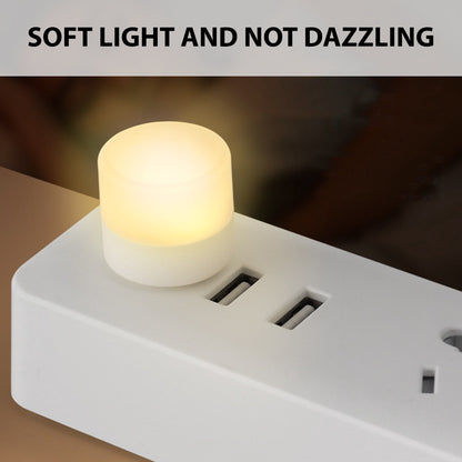 Mini USB Night Light Warm White LED Lamp Eye Protection Reading Light USB Plug For Computer 2