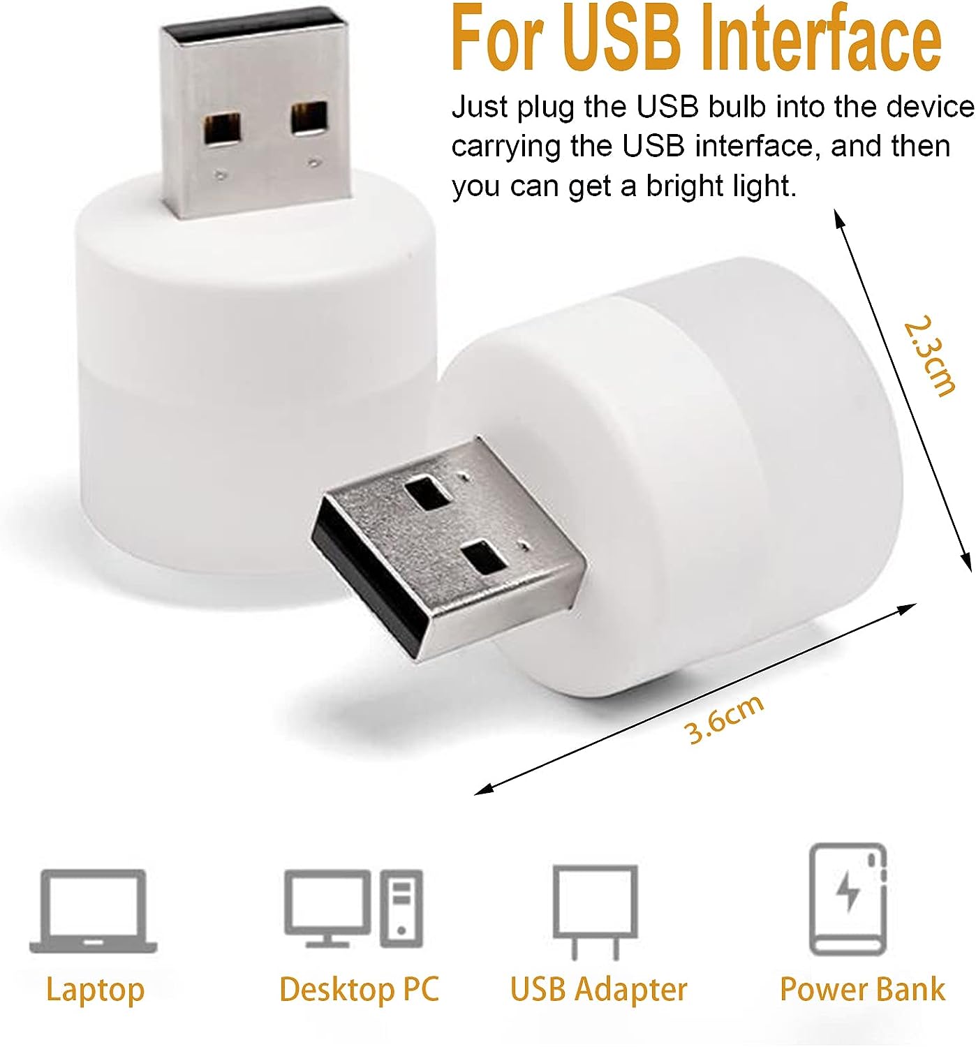 Mini USB Night Light Warm White LED Lamp Eye Protection Reading Light USB Plug For Computer 5