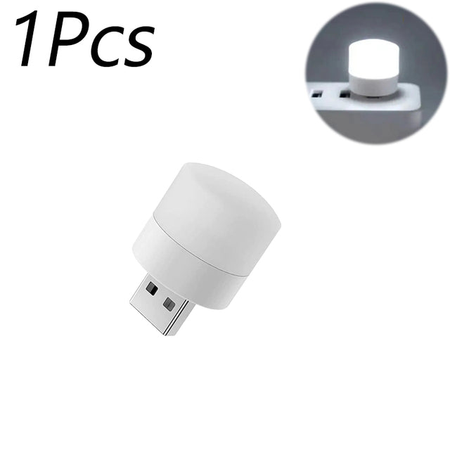 Mini USB Night Light Warm White LED Lamp Eye Protection Reading Light USB Plug For Computer 6