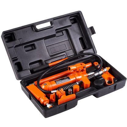 Portable Hydraulic Ram, Porta Power Kit with Oil Hose, Auto Body Frame Repair Kit