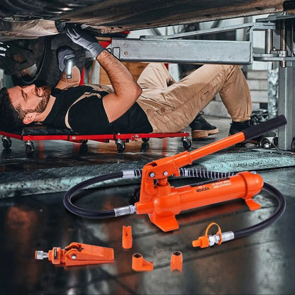 Portable Hydraulic Ram Porta Power Kit With Oil Hose Auto Body Frame Repair Kit 4