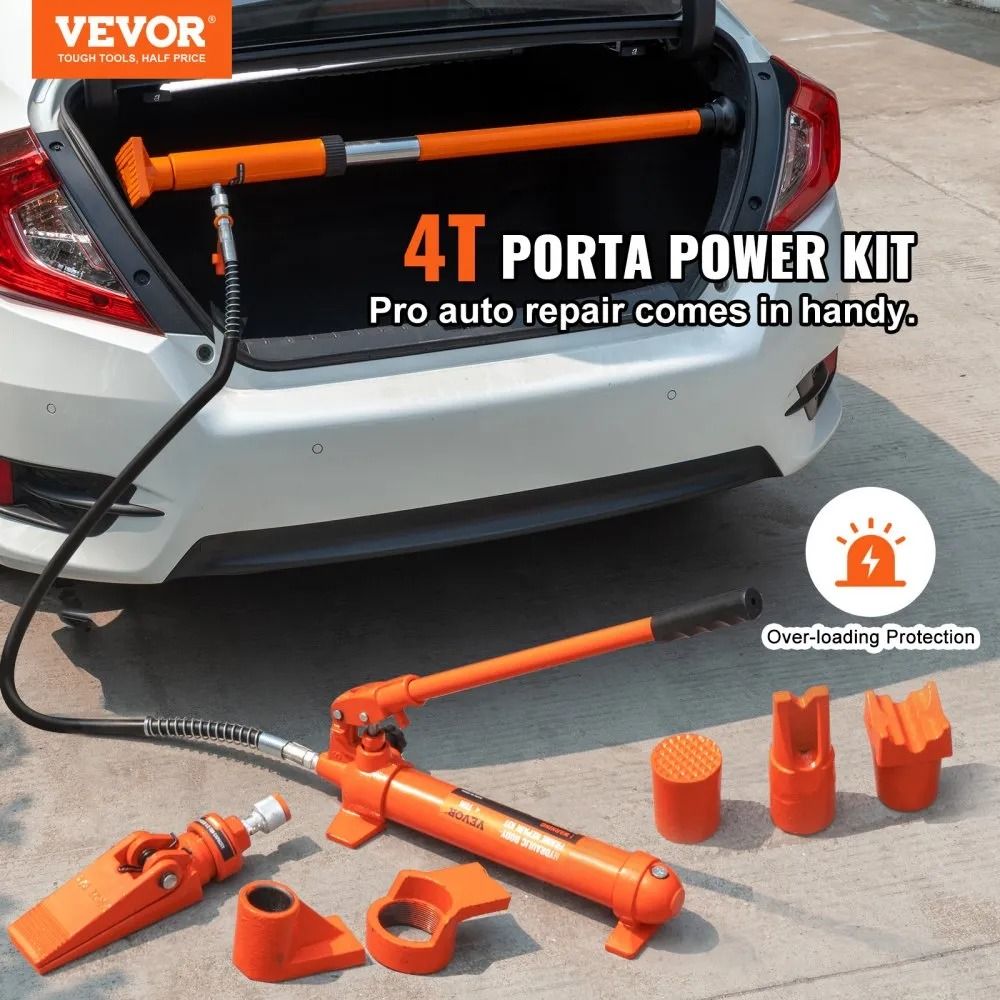 Portable Hydraulic Ram Porta Power Kit With Oil Hose Auto Body Frame Repair Kit 1