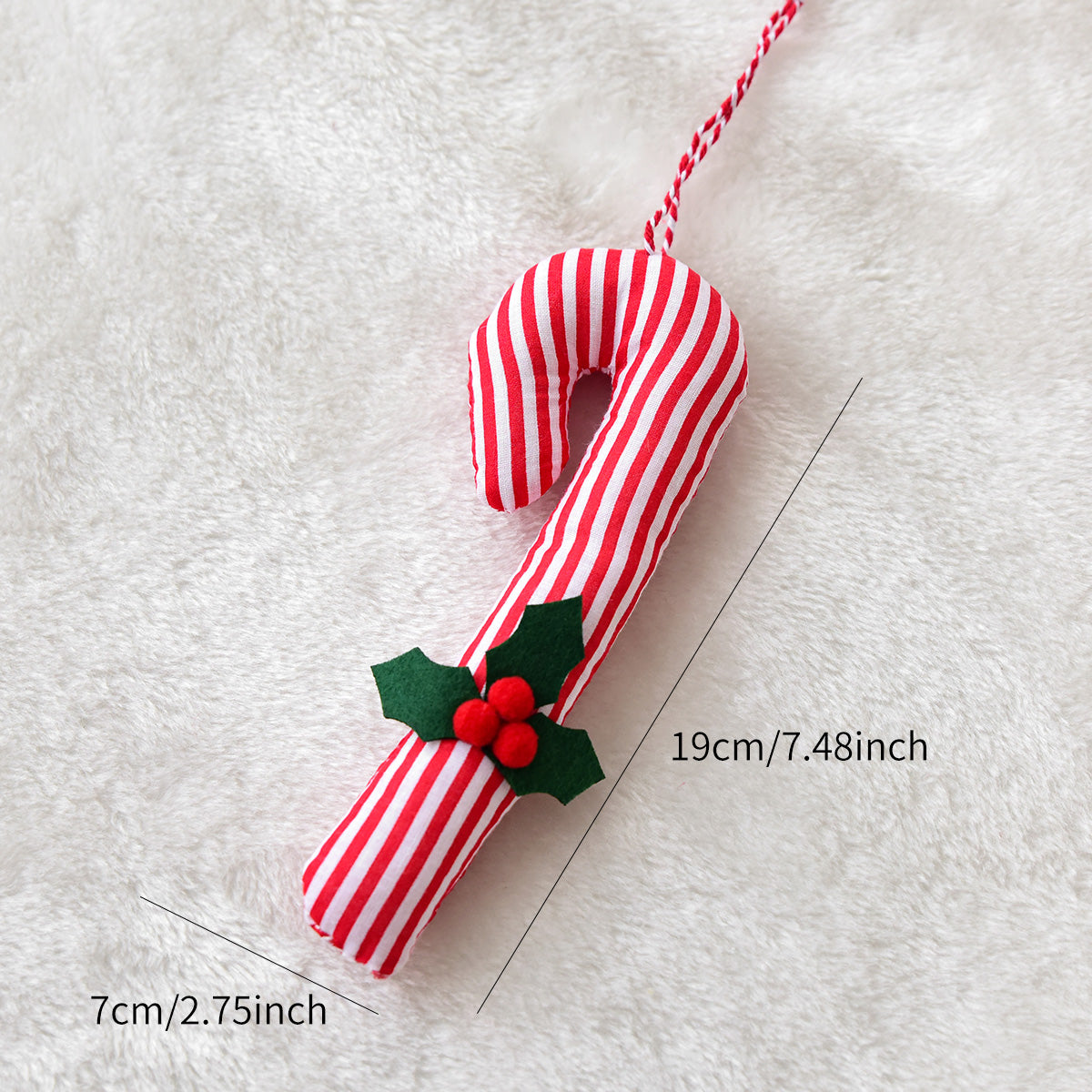 Hanging Christmas Tree Decoration Red Berries Walking Stick Festive Shooting Props Unique Christmas 6
