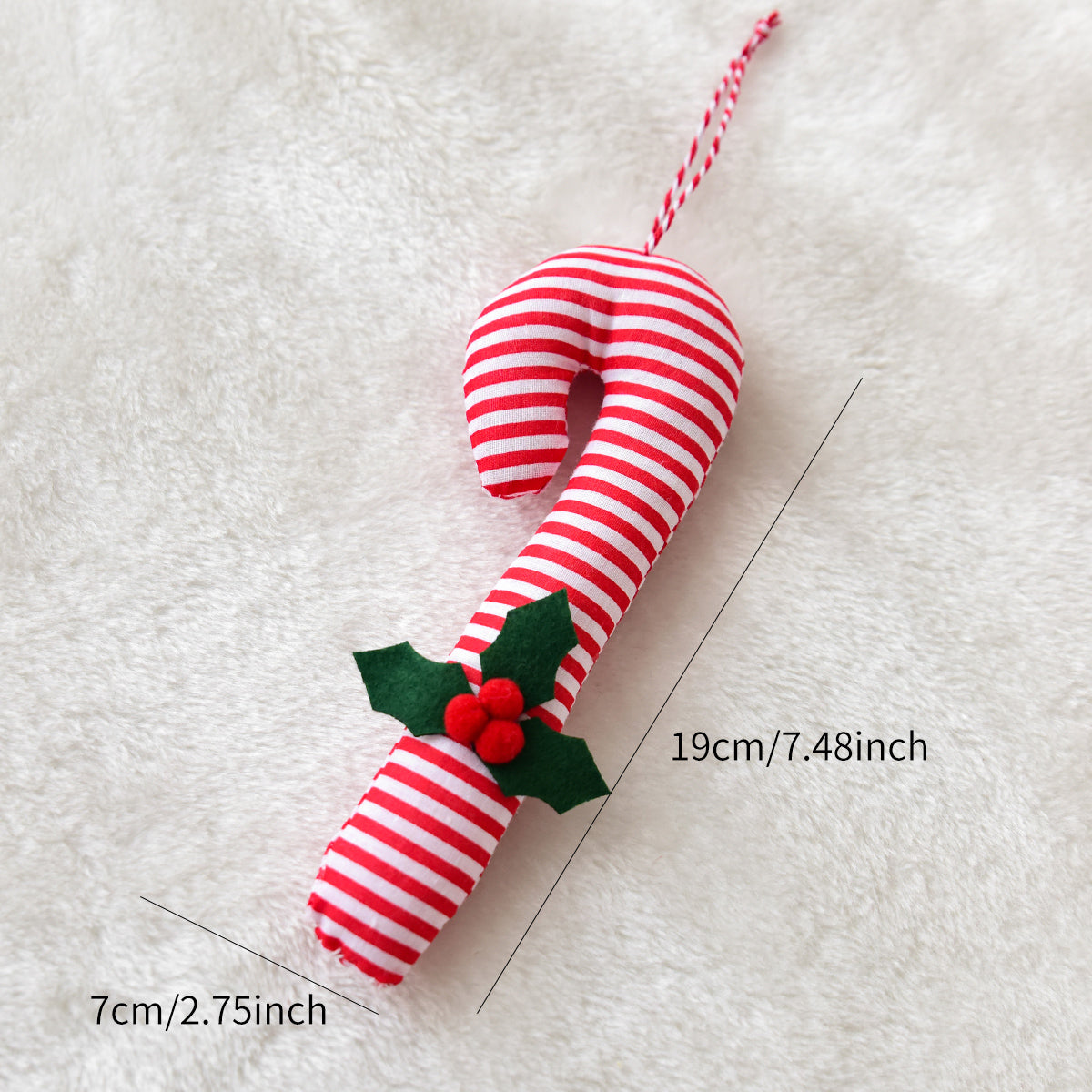 Hanging Christmas Tree Decoration Red Berries Walking Stick Festive Shooting Props Unique Christmas 7