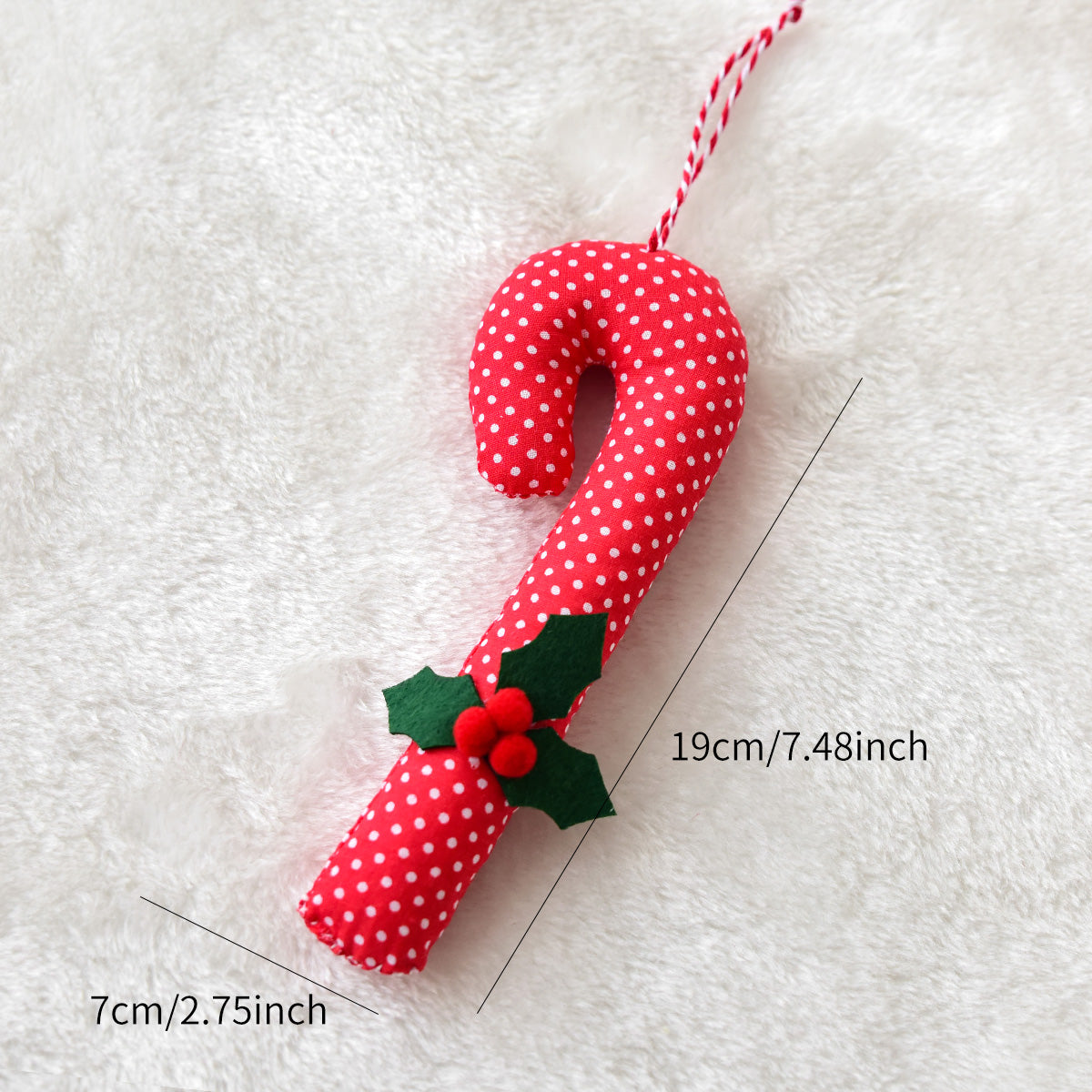 Hanging Christmas Tree Decoration Red Berries Walking Stick Festive Shooting Props Unique Christmas 8