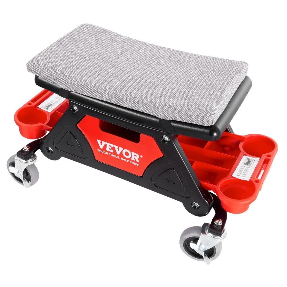Rolling Mechanic Seat High LBS Capacity Mechanics Stool Heavy Duty Roller Creeper With Drawer And T