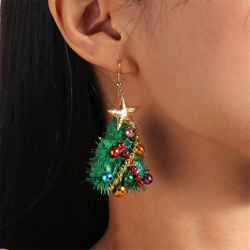 Merry Christmas Drop Earrings New Fashion Mix Styles Santa Deer Christmas Tree Dangle Earrings For  1