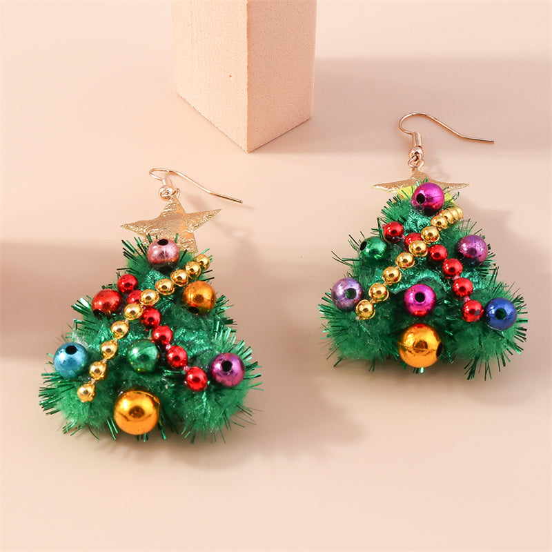 Merry Christmas Drop Earrings New Fashion Mix Styles Santa Deer Christmas Tree Dangle Earrings For  2