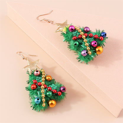 Merry Christmas Drop Earrings New Fashion Mix Styles Santa Deer Christmas Tree Dangle Earrings For  3