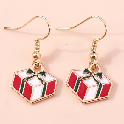 Merry Christmas Drop Earrings New Fashion Mix Styles Santa Deer Christmas Tree Dangle Earrings For  5