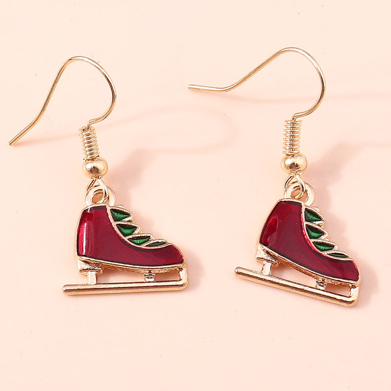 Merry Christmas Drop Earrings New Fashion Mix Styles Santa Deer Christmas Tree Dangle Earrings For  6