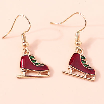 Merry Christmas Drop Earrings New Fashion Mix Styles Santa Deer Christmas Tree Dangle Earrings For  6
