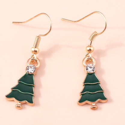 Merry Christmas Drop Earrings New Fashion Mix Styles Santa Deer Christmas Tree Dangle Earrings For  7