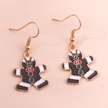 Merry Christmas Drop Earrings New Fashion Mix Styles Santa Deer Christmas Tree Dangle Earrings For  10
