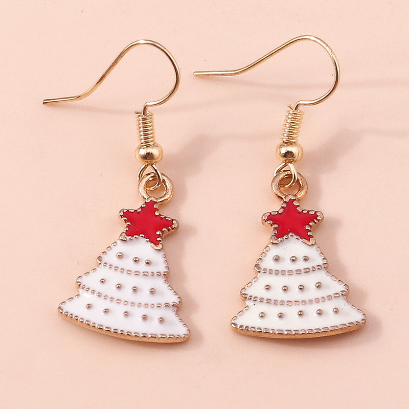 Merry Christmas Drop Earrings New Fashion Mix Styles Santa Deer Christmas Tree Dangle Earrings For  11