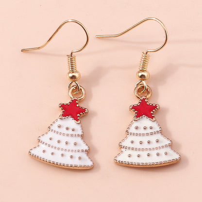 Merry Christmas Drop Earrings New Fashion Mix Styles Santa Deer Christmas Tree Dangle Earrings For  11