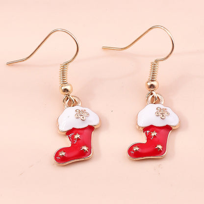 Merry Christmas Drop Earrings New Fashion Mix Styles Santa Deer Christmas Tree Dangle Earrings For  14