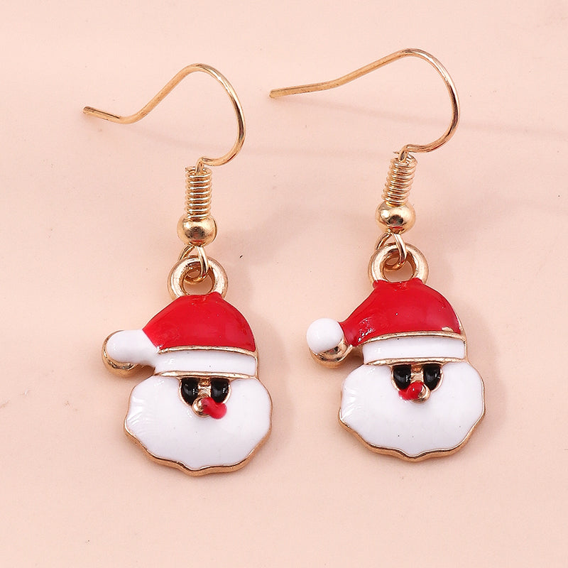Merry Christmas Drop Earrings New Fashion Mix Styles Santa Deer Christmas Tree Dangle Earrings For  15