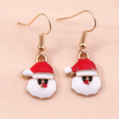 Merry Christmas Drop Earrings New Fashion Mix Styles Santa Deer Christmas Tree Dangle Earrings For  15