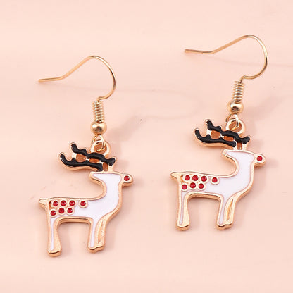 Merry Christmas Drop Earrings New Fashion Mix Styles Santa Deer Christmas Tree Dangle Earrings For  16