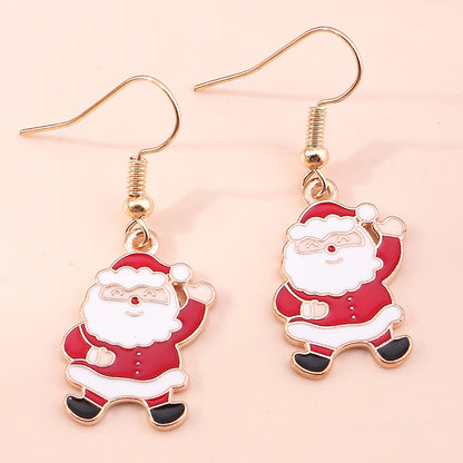 Merry Christmas Drop Earrings New Fashion Mix Styles Santa Deer Christmas Tree Dangle Earrings For  18