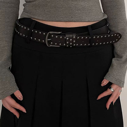 EdgeRivet TieIn Belt  Black Studded Fashion Belt For Women  Jeans 8