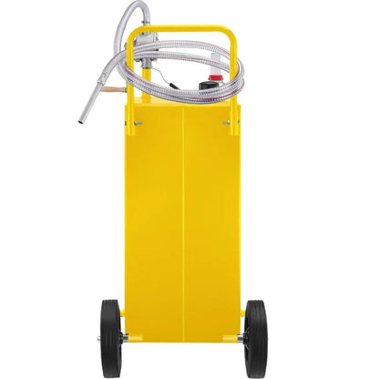 Gasoline Diesel Fuel Caddy Gas Storage Tank With Manual Pump Wheels Portable Fuel Container 8