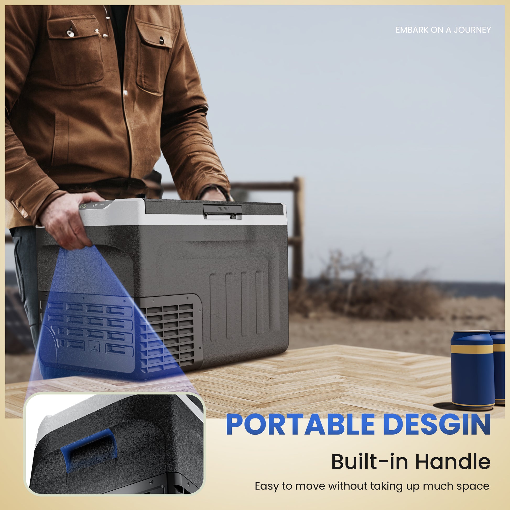 30L Car Portable Refrigerator Outdoor Freezer Electric Cooler For Camping BBQ Travel 2