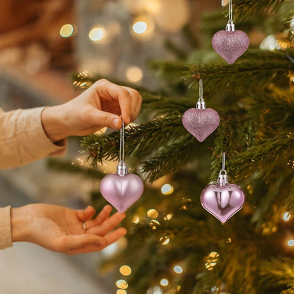 Valentines Day Heart Pendant Heart Ball Ornament Hanging Heart Decoration Christmas Tree Heart Ball 2