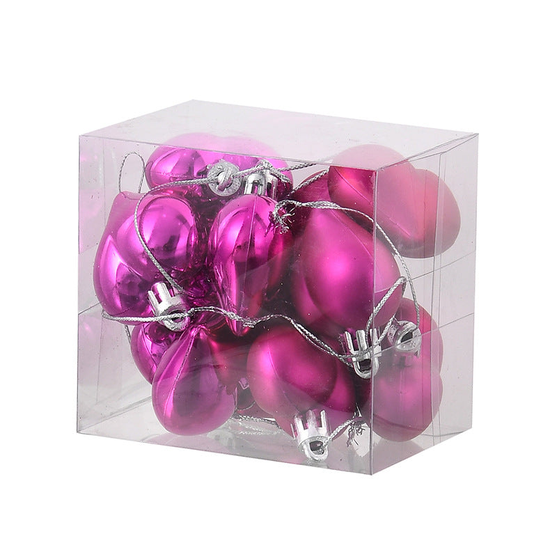 Valentines Day Heart Pendant Heart Ball Ornament Hanging Heart Decoration Christmas Tree Heart Ball 7