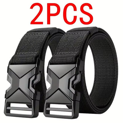 RangerX Tactical Nylon-Canvas Belt Set (2-Pack) – Multifunctional Outdoor & Hunting Belts for Men