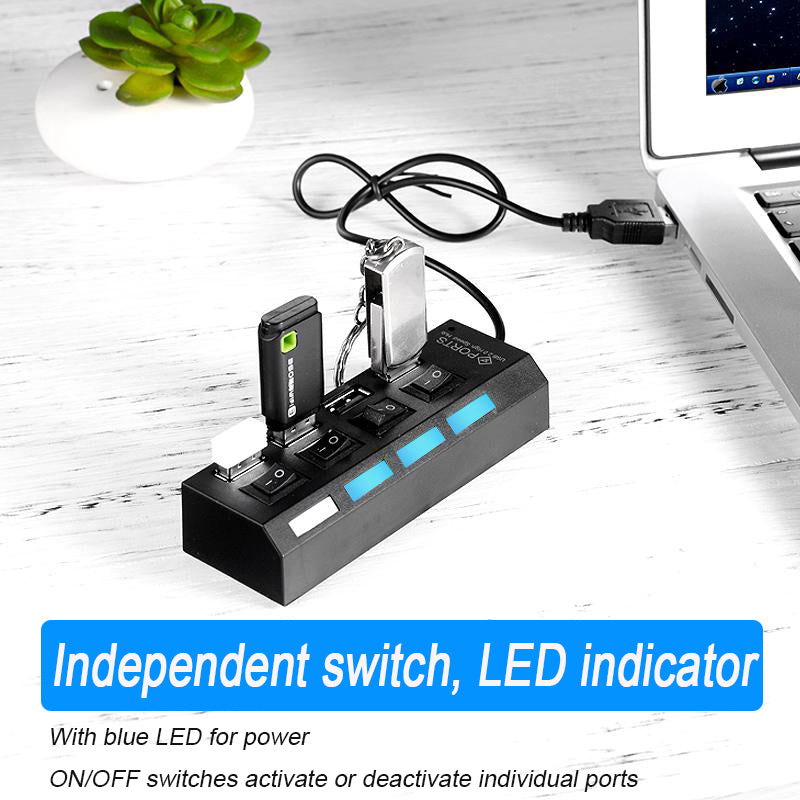 High Speed Adaptor, Multi USB Splitter, Expanded Multiple Extender for PC, Laptop