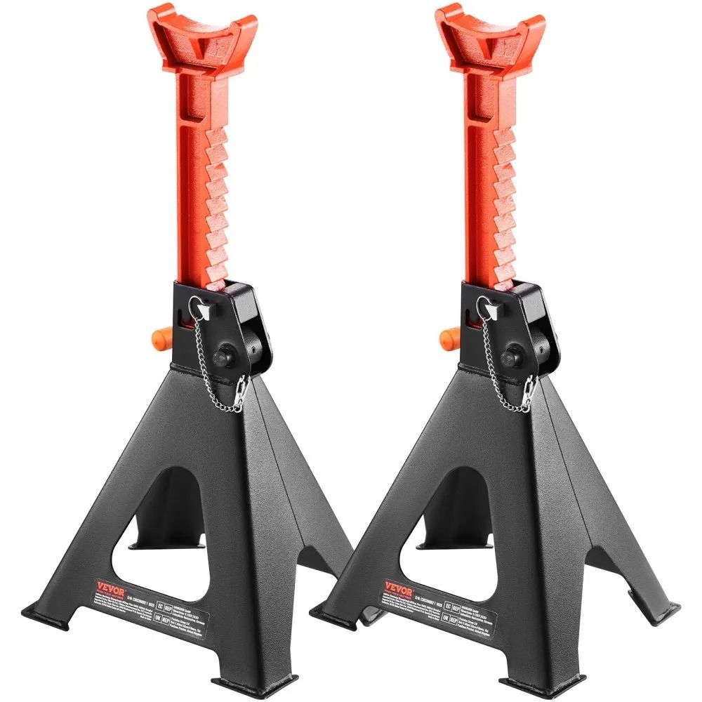 Jack Stands Double Locking Car Jack Stands Adjustable Height For SUV Truck UTV ATV Garage And Works 8