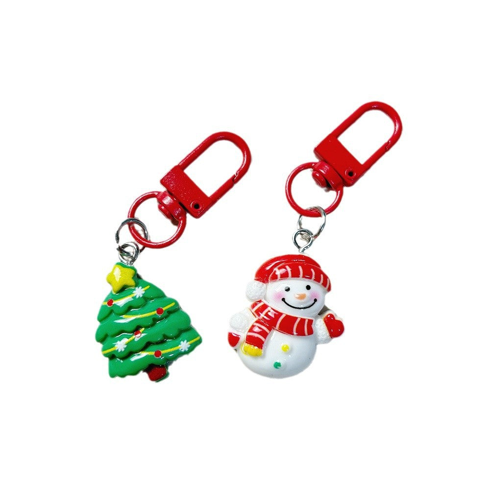 Cute Cartoon Elk Santa Keychain, Christmas Party Birthday Gift, New Year Wedding Carnival Commemoration, Spring Festival