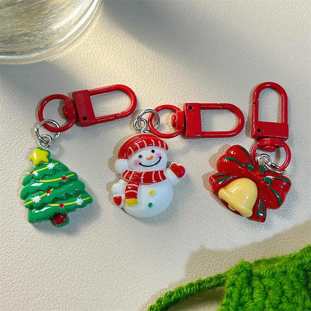 Cute Cartoon Elk Santa Keychain, Christmas Party Birthday Gift, New Year Wedding Carnival Commemoration, Spring Festival