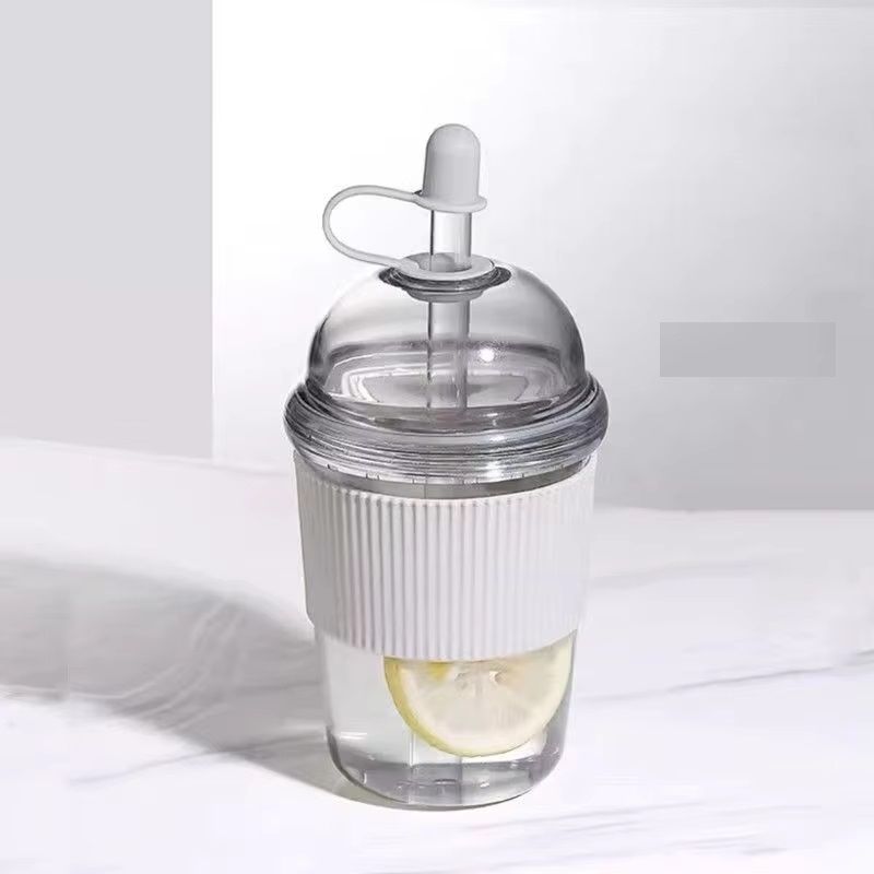 Straw Cup With Lid Bubble Boba Tea Cups Large Capacity Tea Coffee Milk Cup Ins Style Water Bottles  8