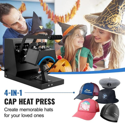 Cap Heat Press Machine Hat Heat Press Sublimation Transfer LCD Digital Timer Temperature Control Cu 1