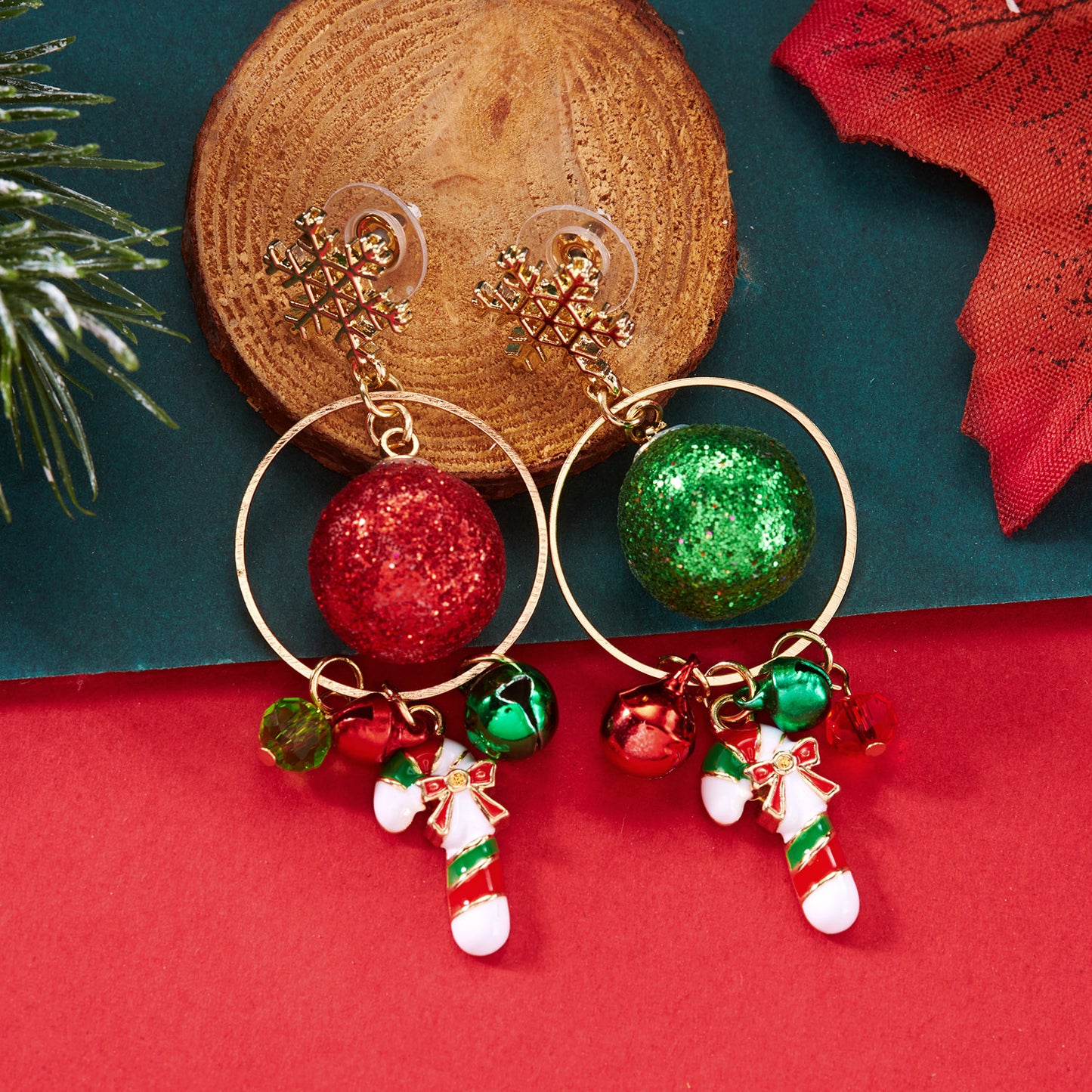 Cute Snowman, Colorful Crystal Zircon, Dangle Earrings For Women, Christmas Tree Snowflake Bow, Xmas New Year Party Gift