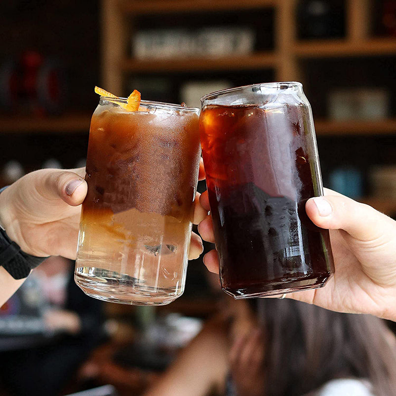 Drinking Glasses Can Shaped Glass Cups Beer Glasses Tumbler Cup Cocktail Glasses Whiskey Glasses Wi 3