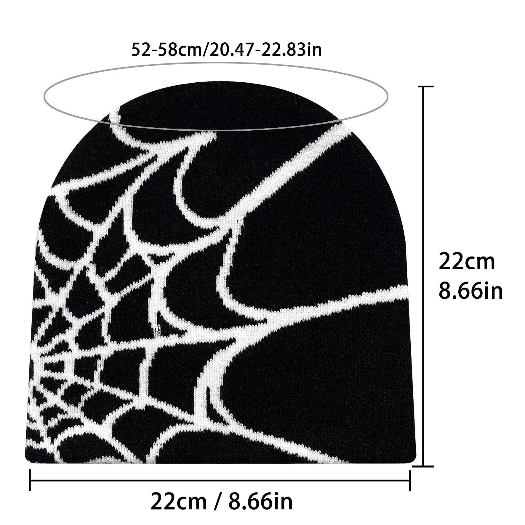 WebRide Y2K Unisex Knit Beanie  SpiderWeb Pattern Outdoor Hat For Men  Women 1