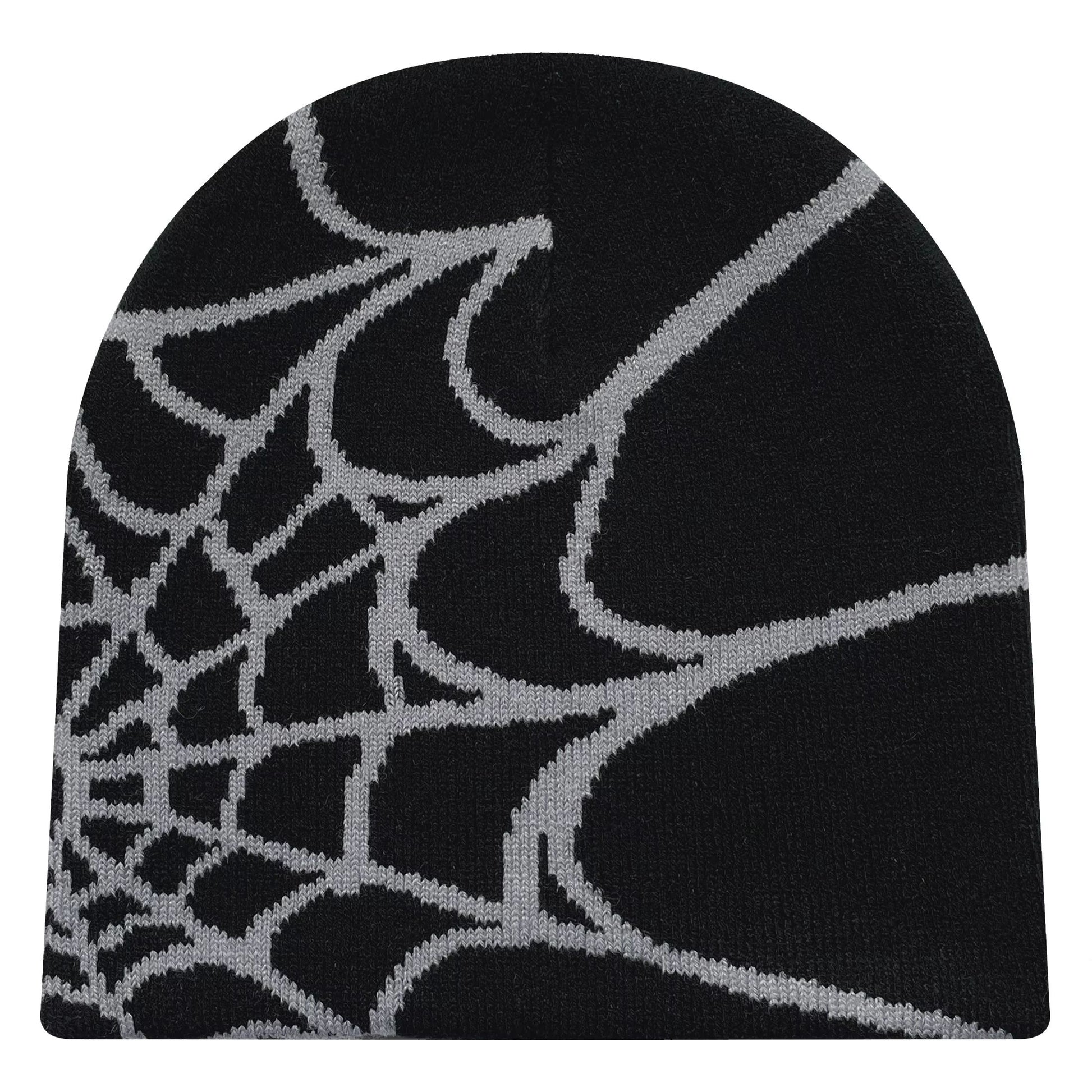 WebRide Y2K Unisex Knit Beanie  SpiderWeb Pattern Outdoor Hat For Men  Women 4
