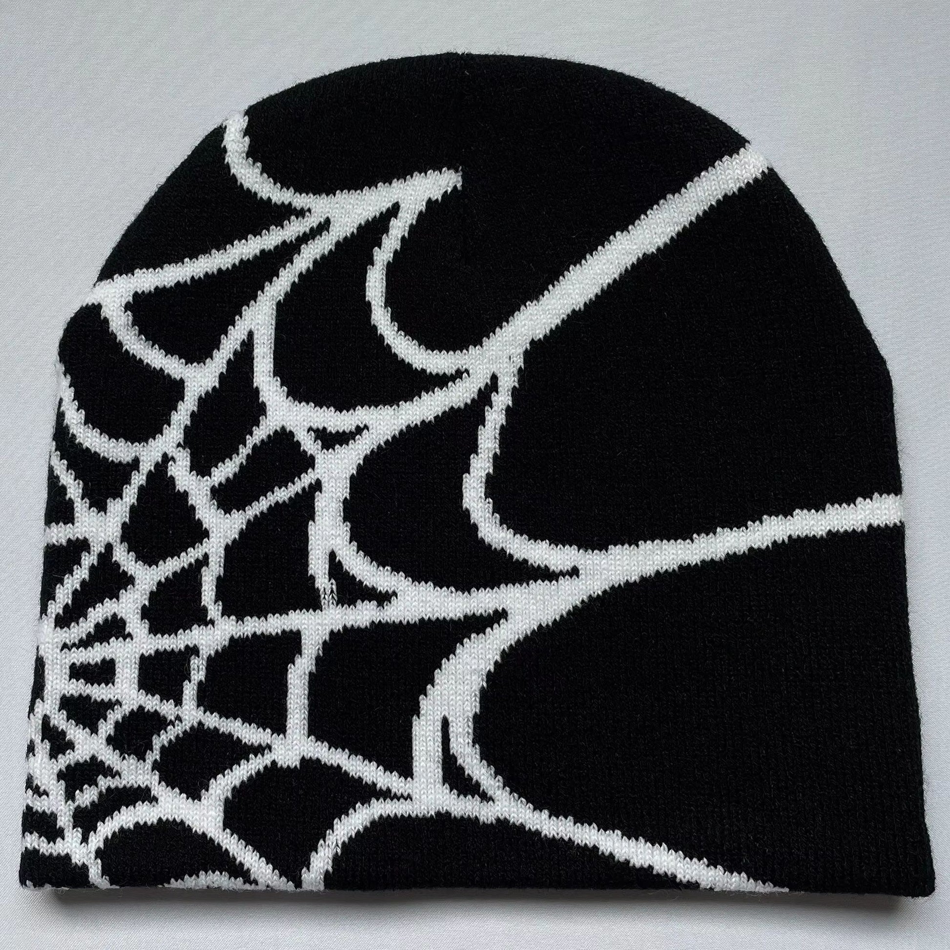 WebRide Y2K Unisex Knit Beanie  SpiderWeb Pattern Outdoor Hat For Men  Women 8