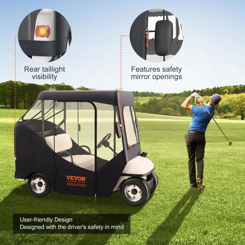 Universal Golf Cart Enclosure HeavyDuty Polyester Cover For Seater Club Car Sunproof And WeatherRes 1